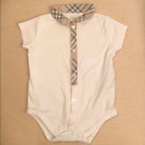Burberry Baby Collared Onesie